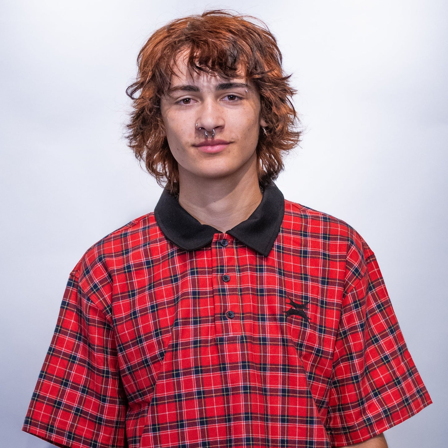 PLAID POLO - RED