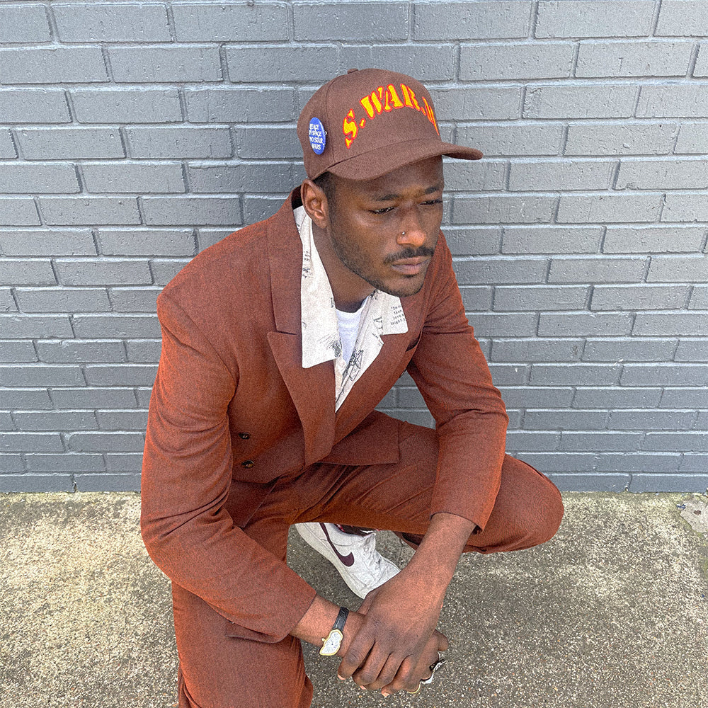 s.WAR.m 5 PANEL HAT - BROWN